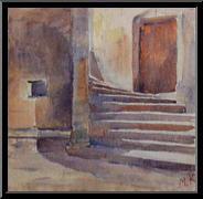 Marguerite-Paulet-l-escalier-du-manoir