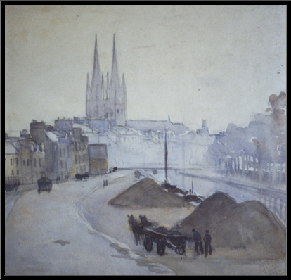 Marguerite-Paulet-vue-de-quimper-avec-charettes