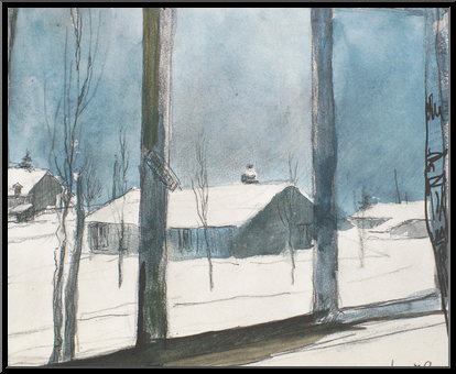 Marguerite-Paulet-arbres-et-maisons-par-une-fenetre