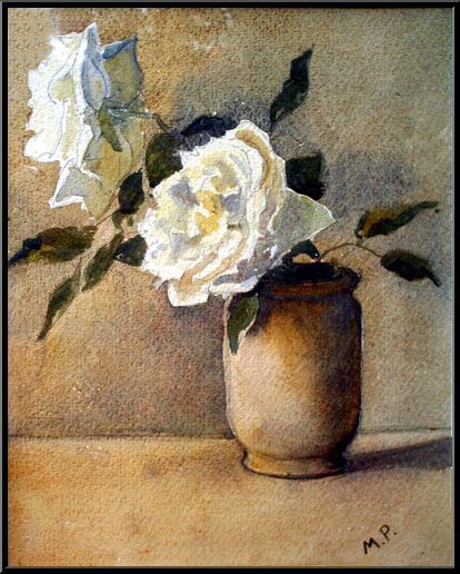 Marguerite-Paulet-Deux roses au pot grge