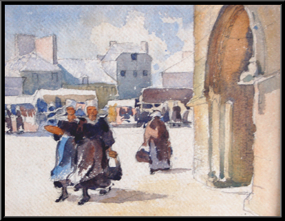 Marguerite-Paulet-retour-de-marche-devant-un-porche-d-egli