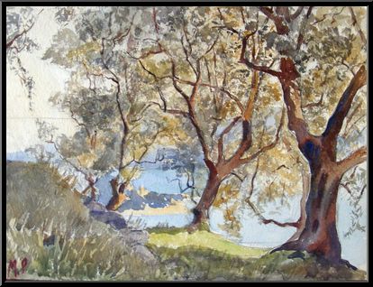 Marguerite-Paulet-la-mer-a-travers-des-arbres