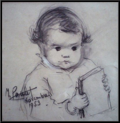 Marguerite-Paulet-Portrait d'enfant tenant un livre