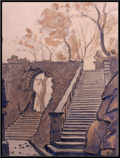 Marguerite-Paulet-Ste Barbe (Le Faout), l'escalier