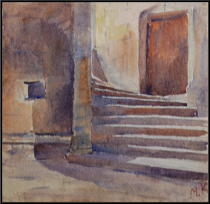 Marguerite-Paulet-L'escalier du manoir
